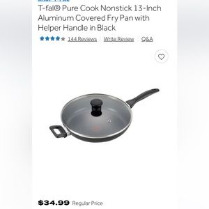 T-Fal Pure Cook 13.25 inch Frying Pan with Lid